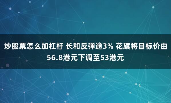 炒股票怎么加杠杆 长和反弹逾3% 花旗将目标价由56.8港元下调至53港元