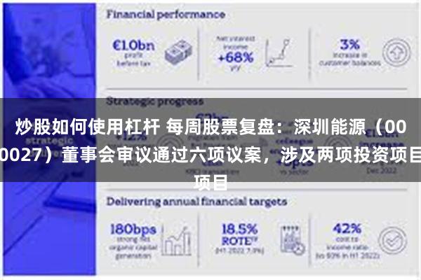 炒股如何使用杠杆 每周股票复盘：深圳能源（000027）董事会审议通过六项议案，涉及两项投资项目