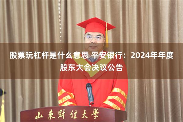 股票玩杠杆是什么意思 平安银行：2024年年度股东大会决议公告